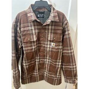Carhartt Men's Size Large LT Tall Brown Sherpa Lined Jacket